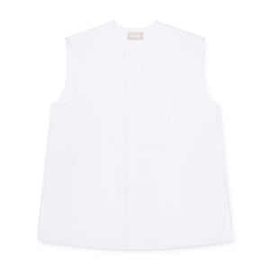 Sleeveless Bib Shirt - White